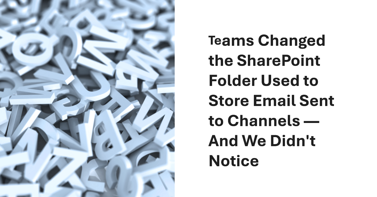Email sent to Teams Channels SharePoint Folder Change.