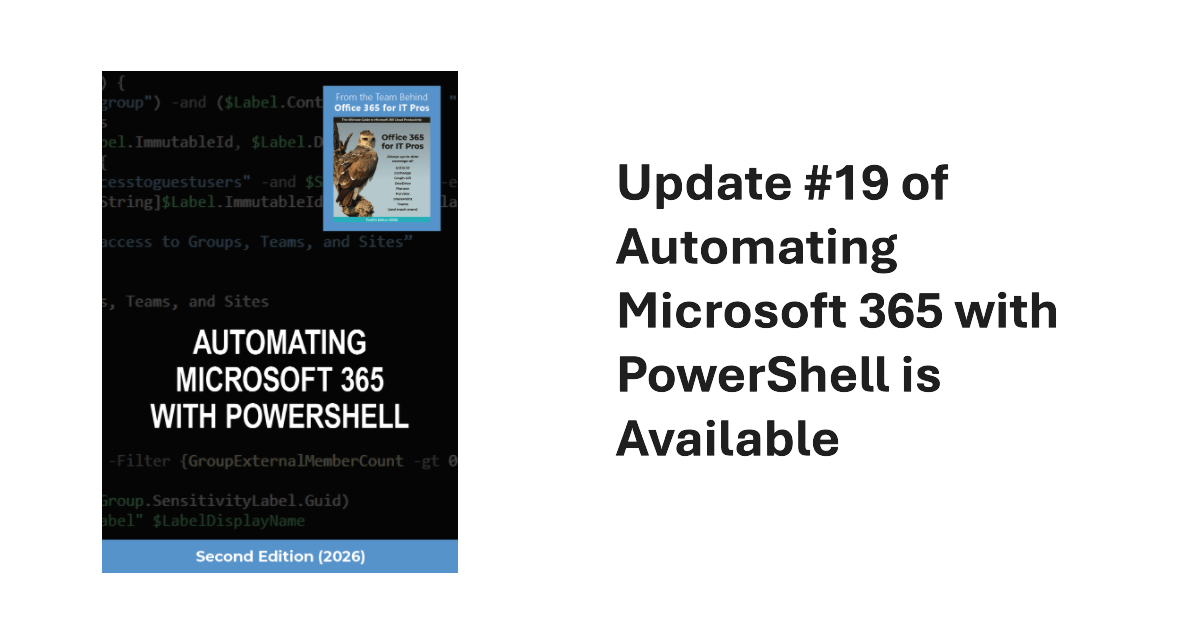Automating Microsoft 365 with PowerShell 19.