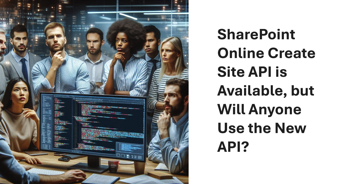 SharePoint create site API.