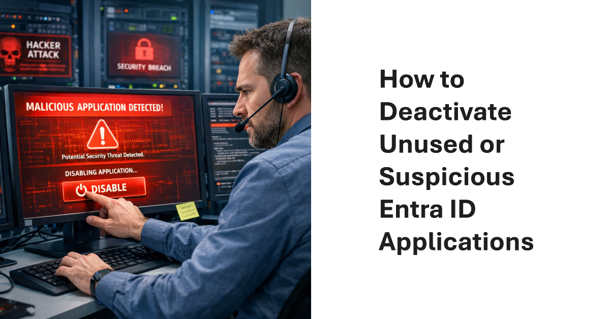 Deactivate applications in Entra ID.