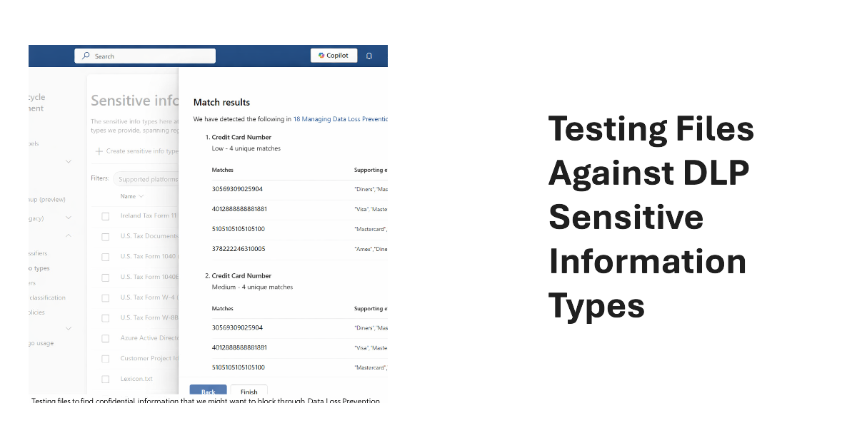 DLP Sensitive Information Types Test.