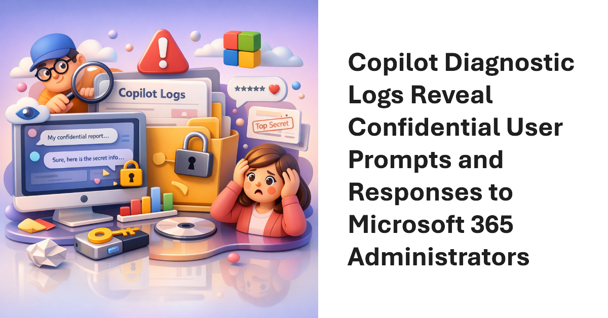 Copilot Diagnostic Logs Reveal sensitive information to admins.