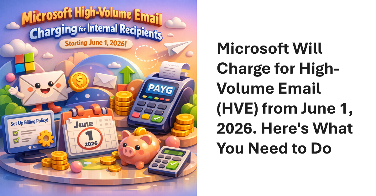 High-volume email charges from June 1, 2026.