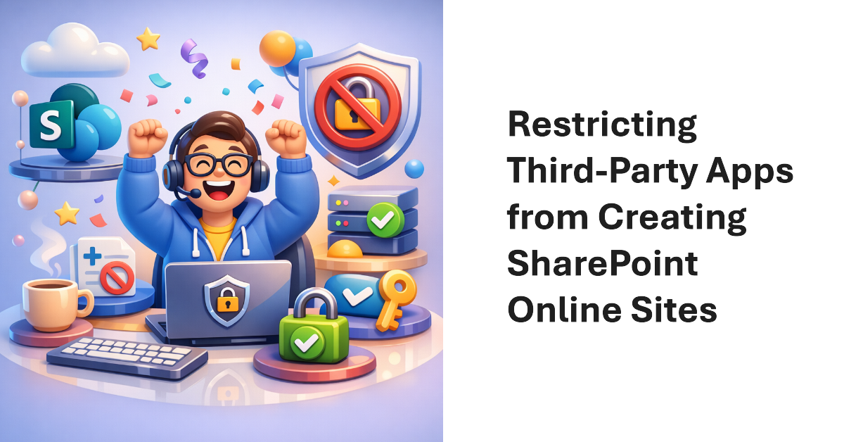 Restrict site creation by third-party apps.