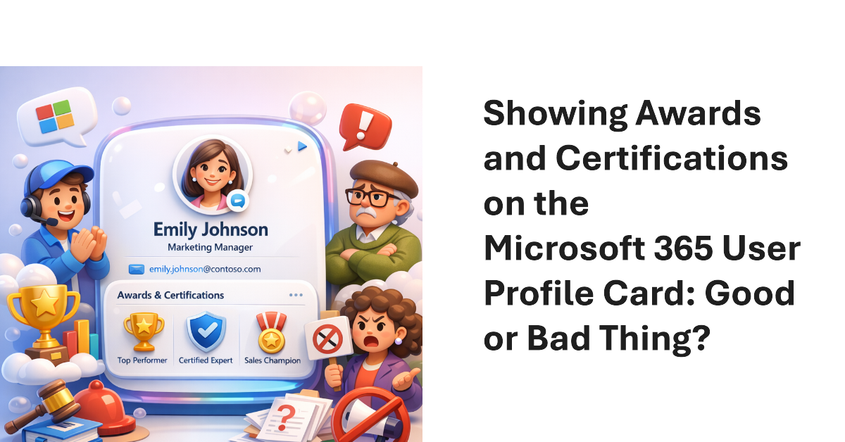 User profile card awards and certifications.