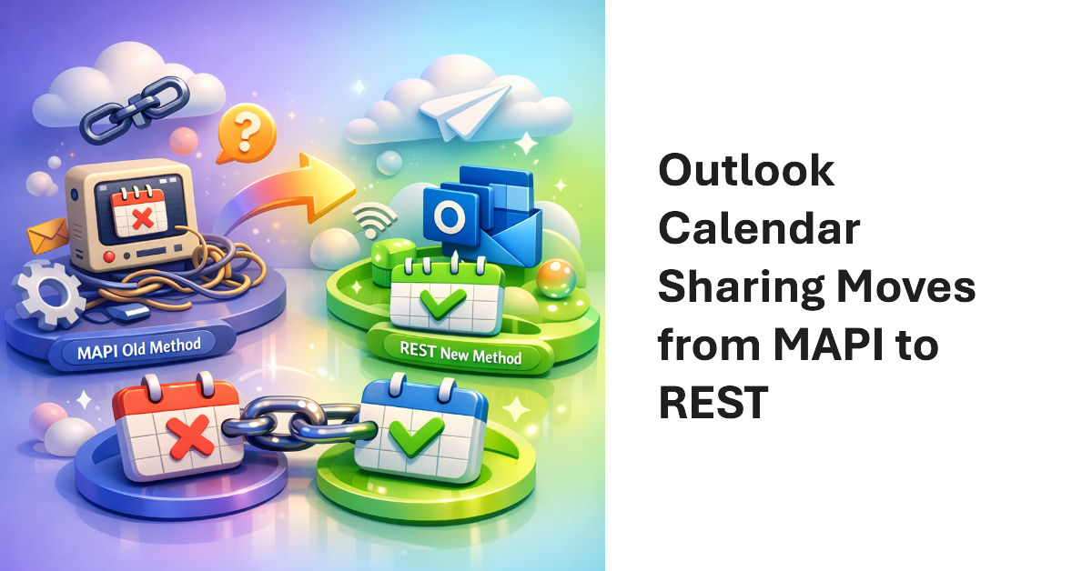 Moving from MAPI to REST calendar sharing.