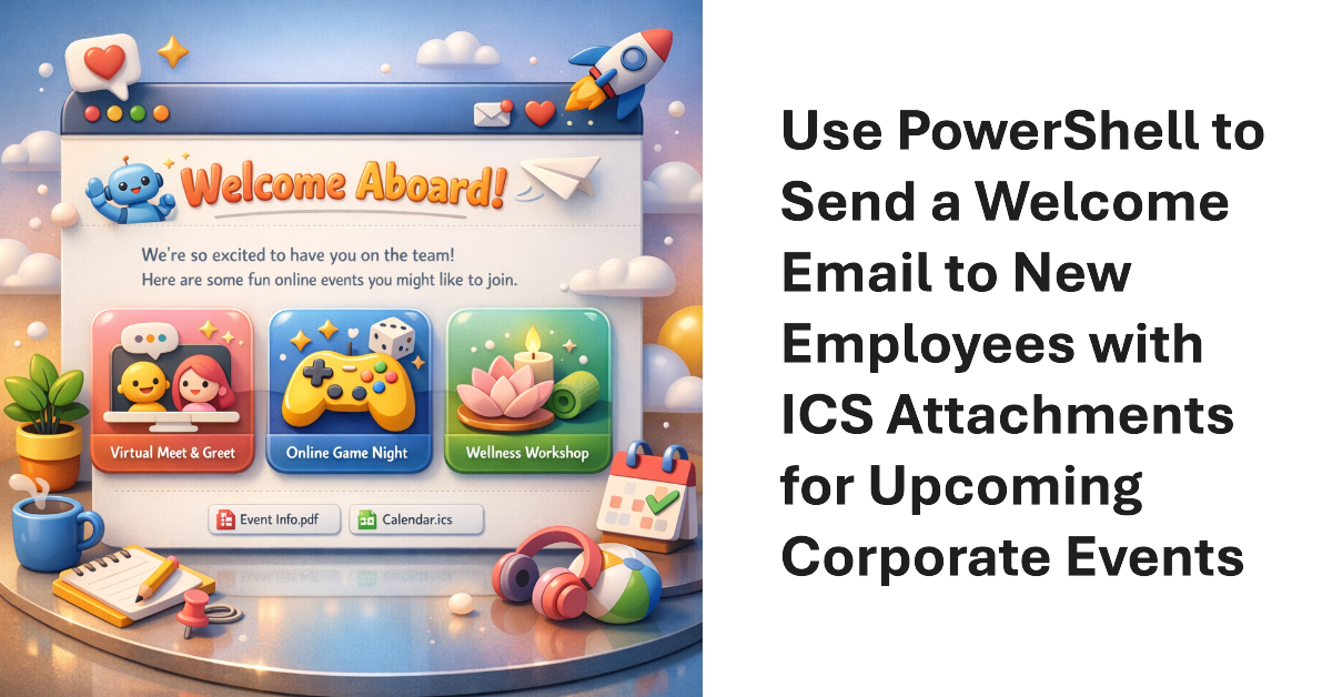 Online events with ICS files.