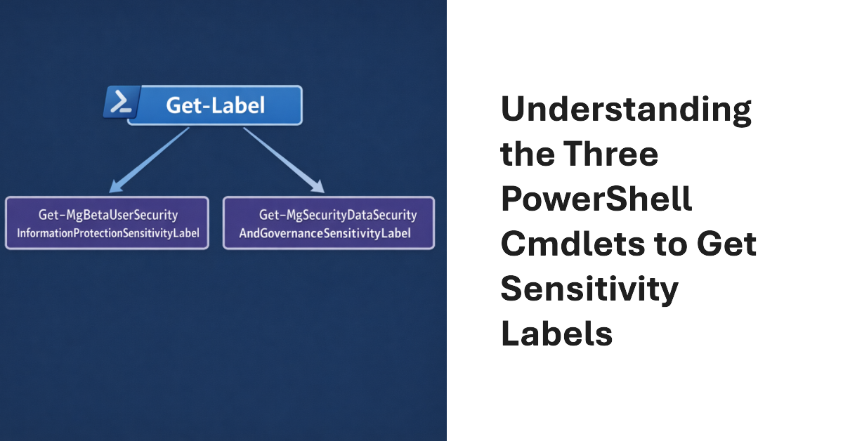 Three ways to get sensitivity labels with PowerShell.