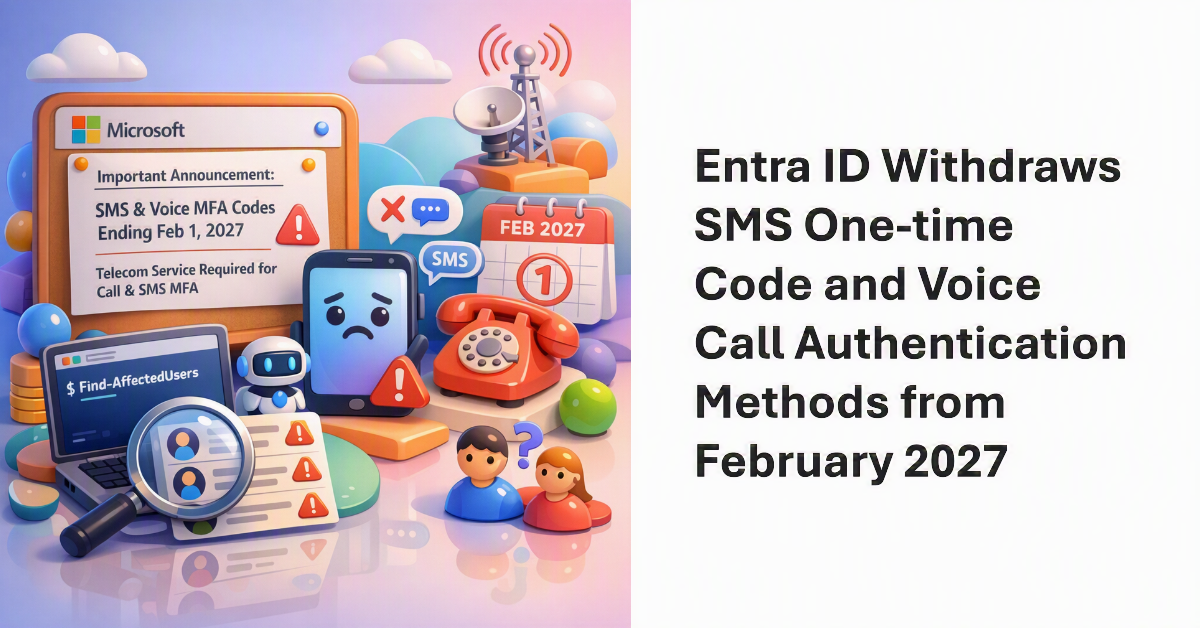 No more SMS one-time codes for Entra ID.
