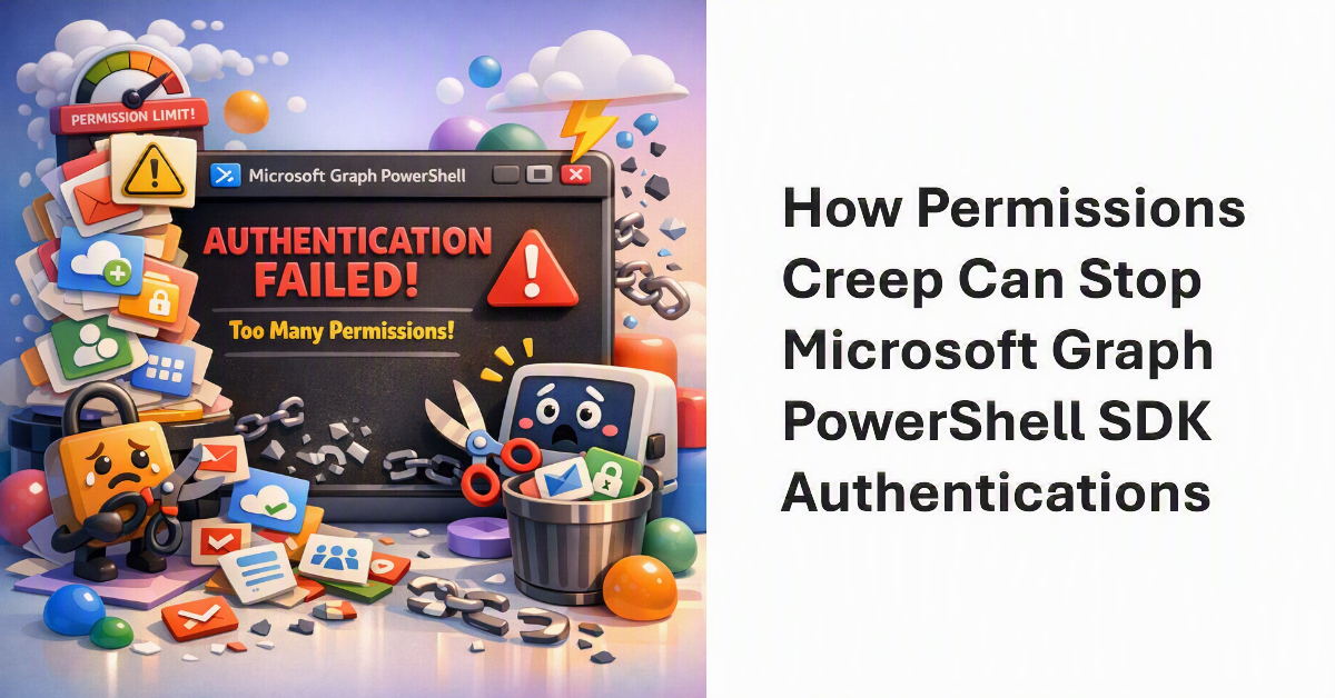 Permissions creep for the Microsoft Graph PowerShell SDK.