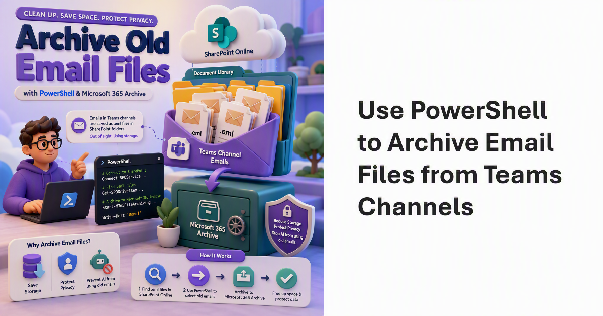 File-level archiving for email sent to Teams.