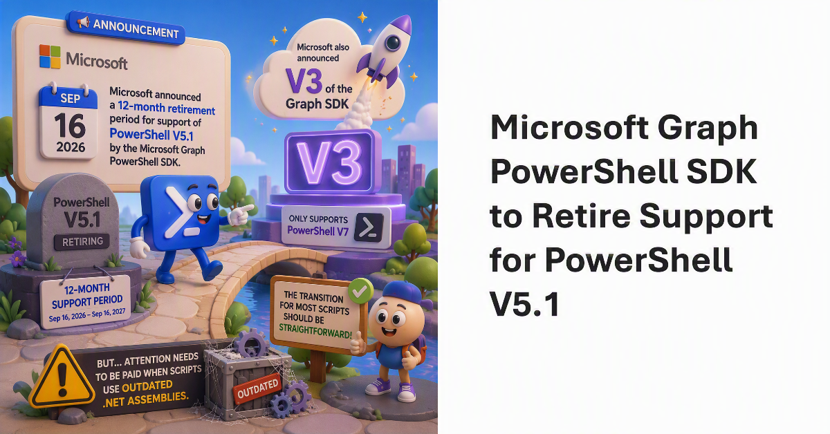Microsoft Graph PowerShell SDK Drops PowerShell 5.1.