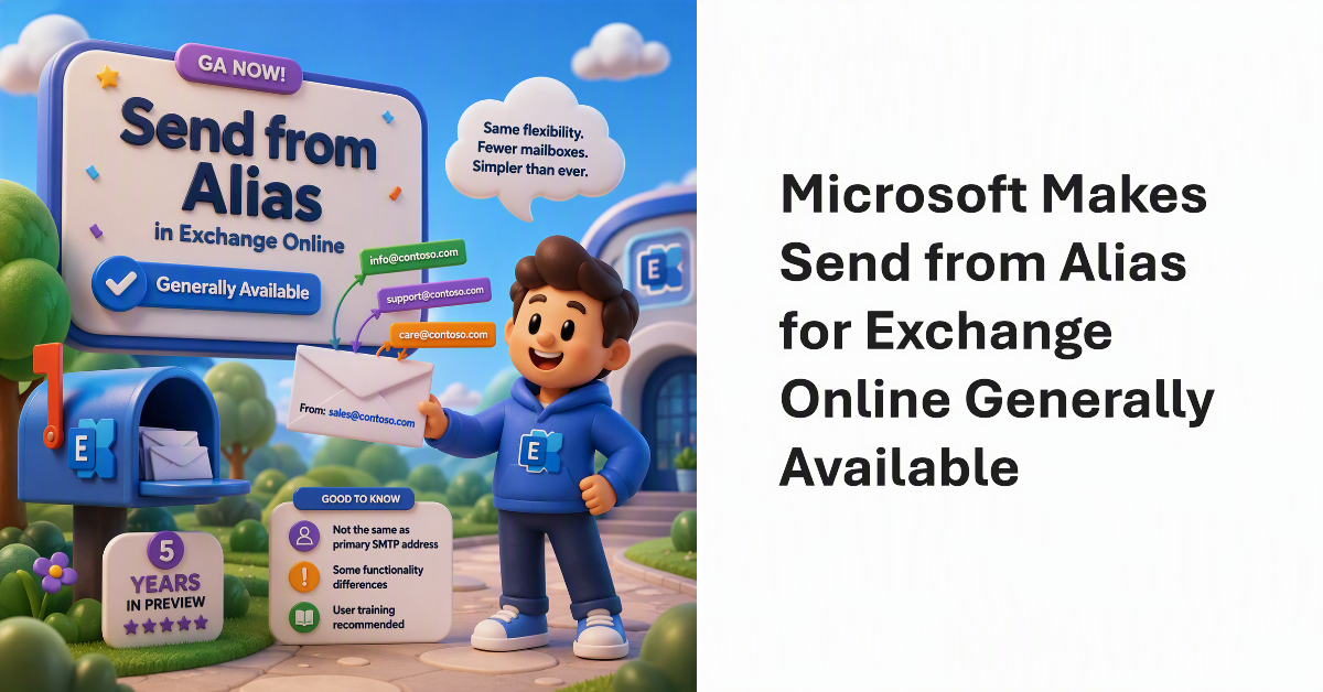 Exchange Online send from alias.