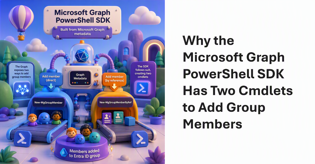 Group member cmdlets in the Microsoft Graph PowerShell SDK.