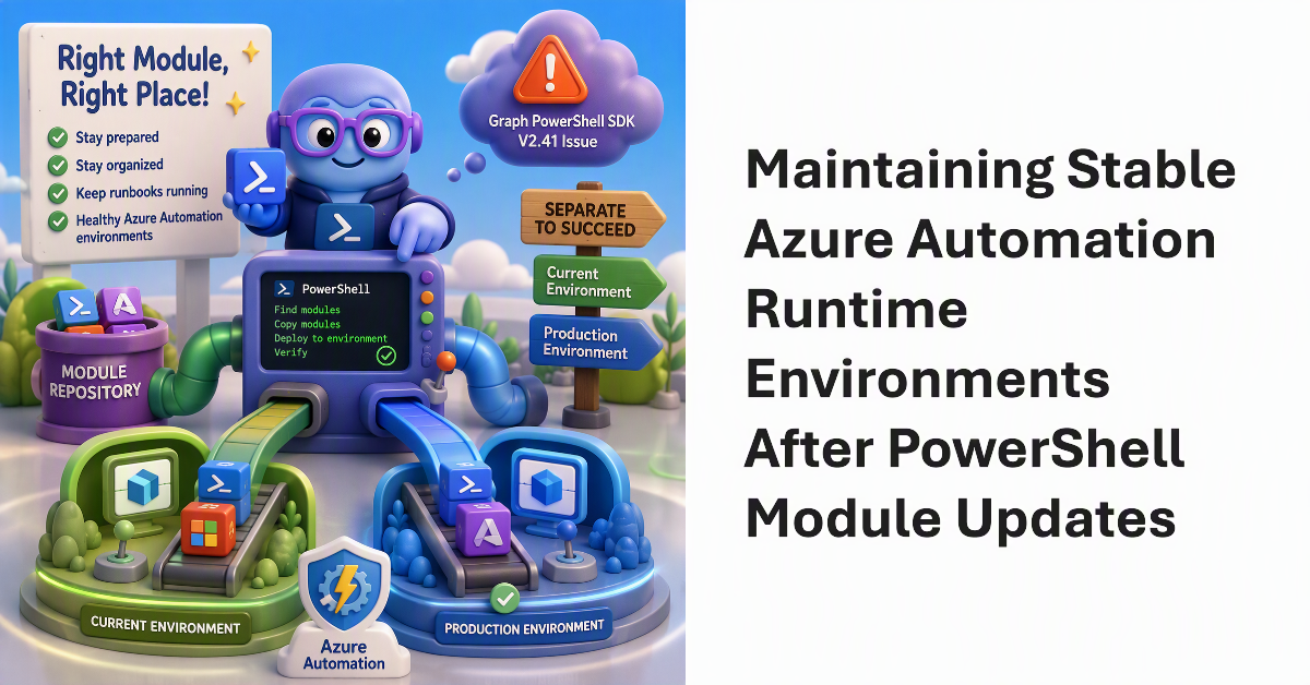 Update Azure Automation Runtime Environments after PowerShell Modules Change.